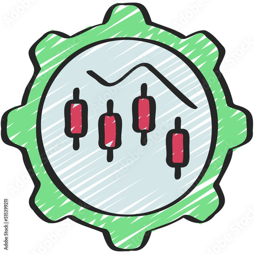 Stock Market Crash Management Icon