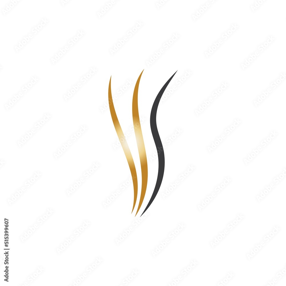 hair wave logo vector illustration design hair wave logo vector illustration design