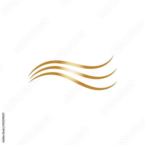 hair wave logo vector illustration design