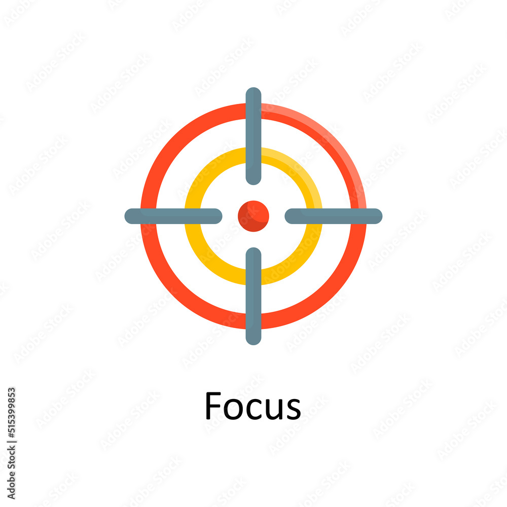 Focus vector Flat Icon Design illustration. Project Managements Symbol on White background EPS 10 File Focus vector Flat Icon Design illustration. Project Managements Symbol on White background EPS 10 File