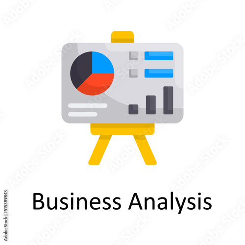 Business Analysis vector Flat Icon Design illustration. Project Managements Symbol on White background EPS 10 File