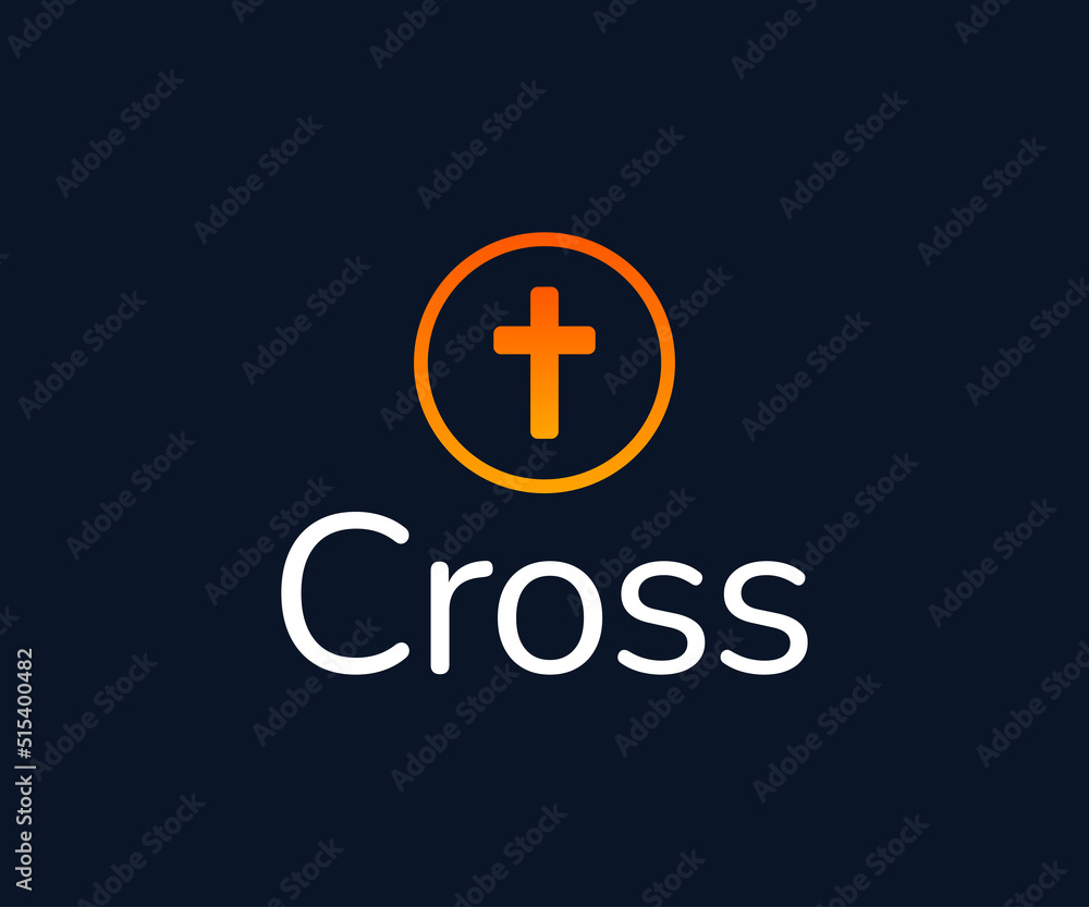 Modern Cross Logo, Christian Cross Logo Template Modern Cross Logo, Christian Cross Logo Template