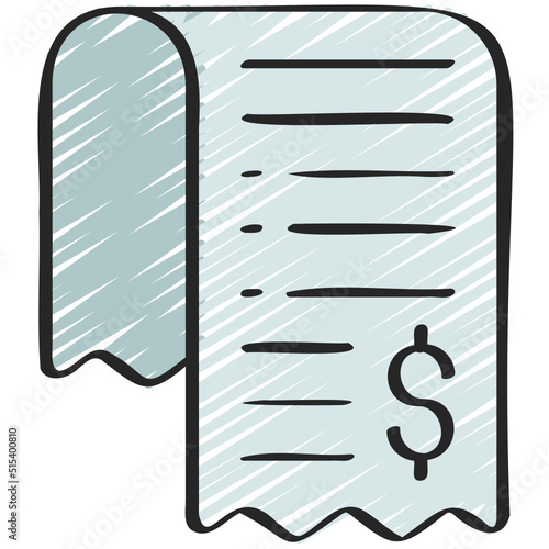 Folded Receipt Icon