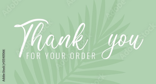 Thank you for your order card design for online buyers illustration vector. vector thank you handwritten inscription. hand drawn lettering. Thank you calligraphy. Thank you card.