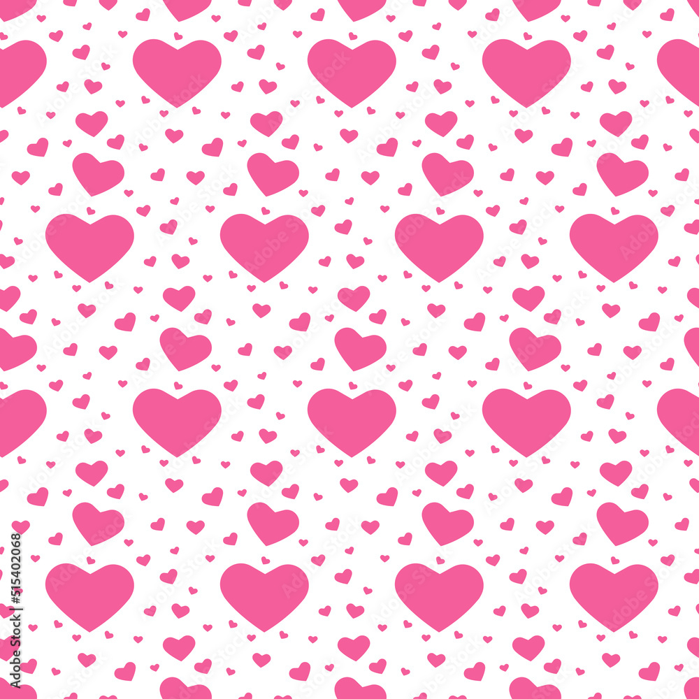 Heart pink seamless pattern for wrapping paper and textile, romantic pattern Heart pink seamless pattern for wrapping paper and textile, romantic pattern