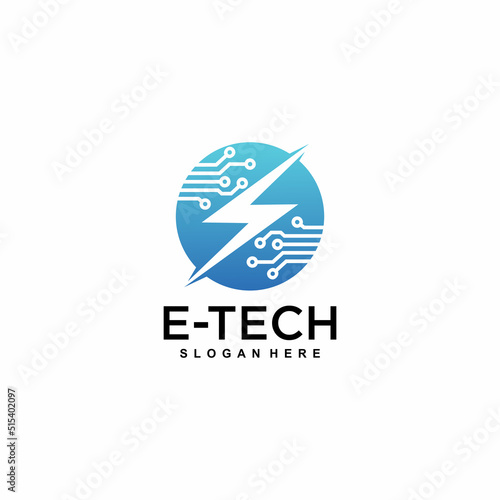 technology logo design vector, World Tech Logo Design Template
