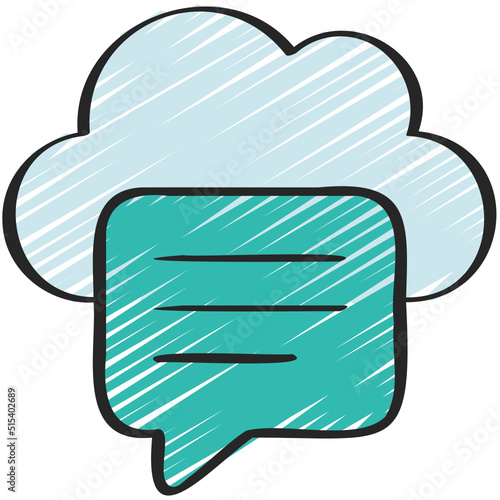 Cloud Message Icon