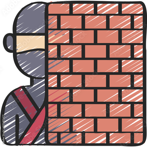 Ninja Behind Wall Icon