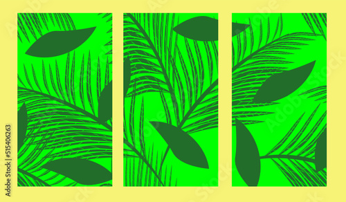 background of fresh green leaves of flowers seamless pattern wall hangings