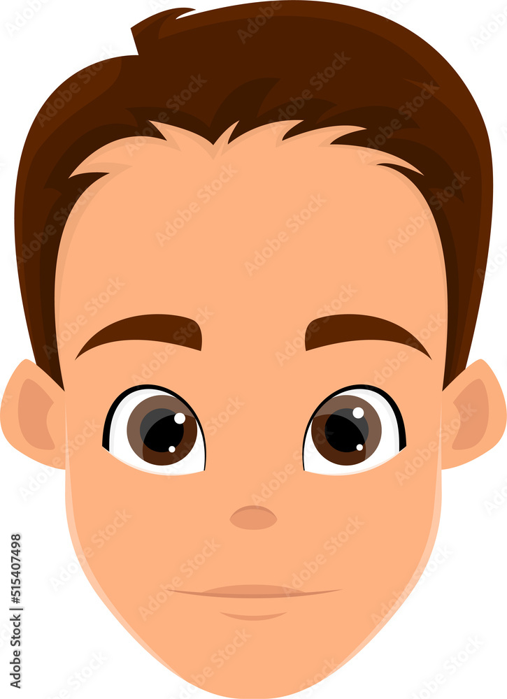 Man face expression clipart design illustration
