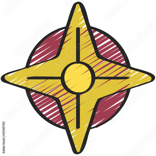 Compass Spikes Icon