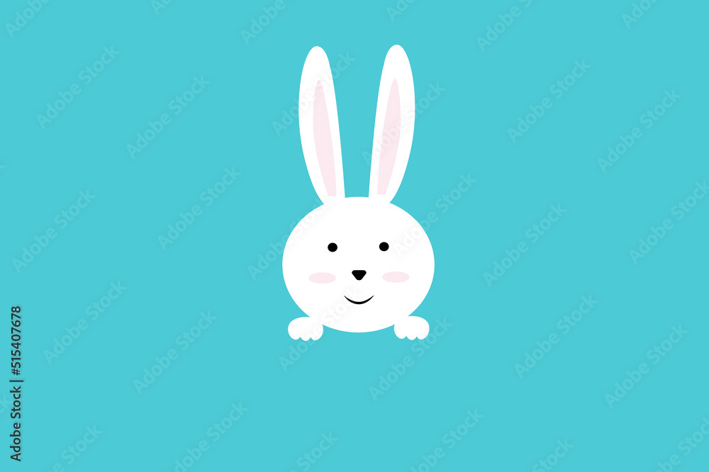 cute rabbit on green background cute rabbit on green background