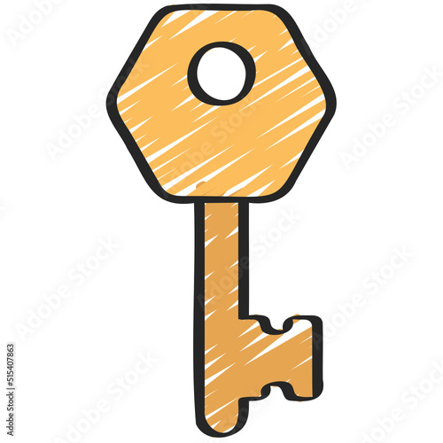 Hexagon Key Icon