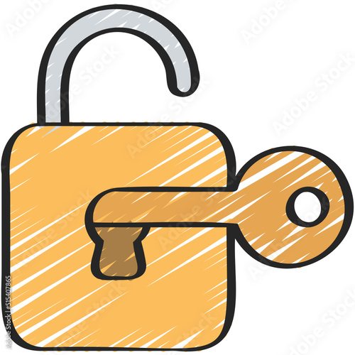 Key Unlocking Lock Icon