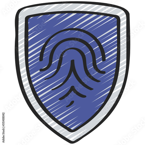 Biometrics Shield Icon