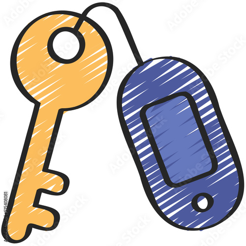 Oval Key Chain Icon