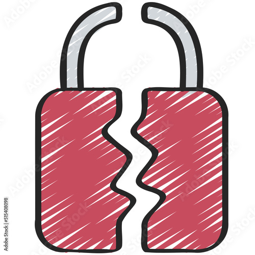 Broken Lock Icon