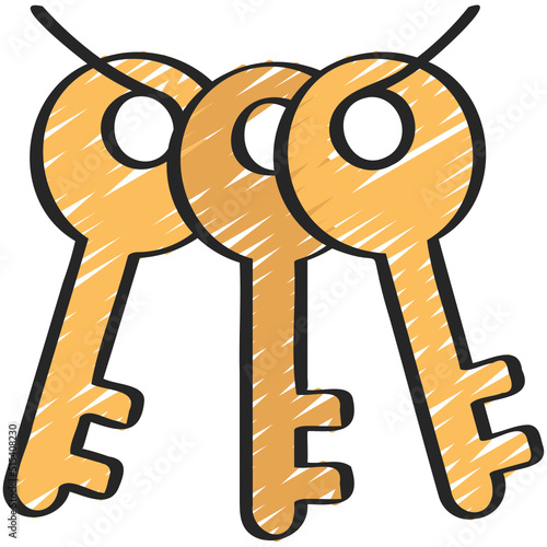 Three Keys Keychain Icon
