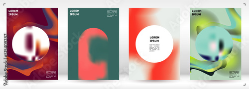 Vector Gradient Colorful Cover. Holographic Abstract Background Poster Design Template.