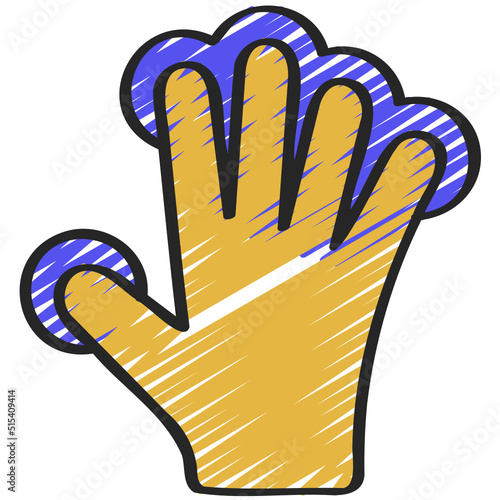 Hand Open Fingers Tap Icon