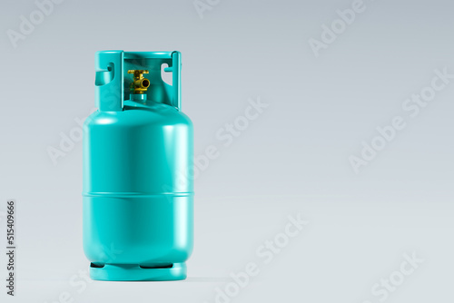 The LPG gas tank has no text on the body  - 3D render photo