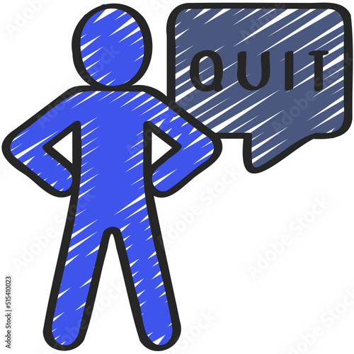 Quit Job Person Icon