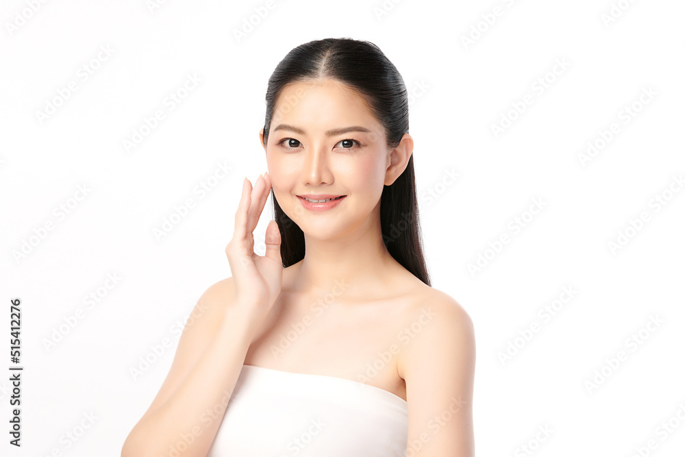 Beautiful young asian woman with clean fresh skin on white background, Face care, Facial treatment, Cosmetology, beauty and spa, Asian women portrait. Beautiful young asian woman with clean fresh skin on white background, Face care, Facial treatment, Cosmetology, beauty and spa, Asian women portrait.
