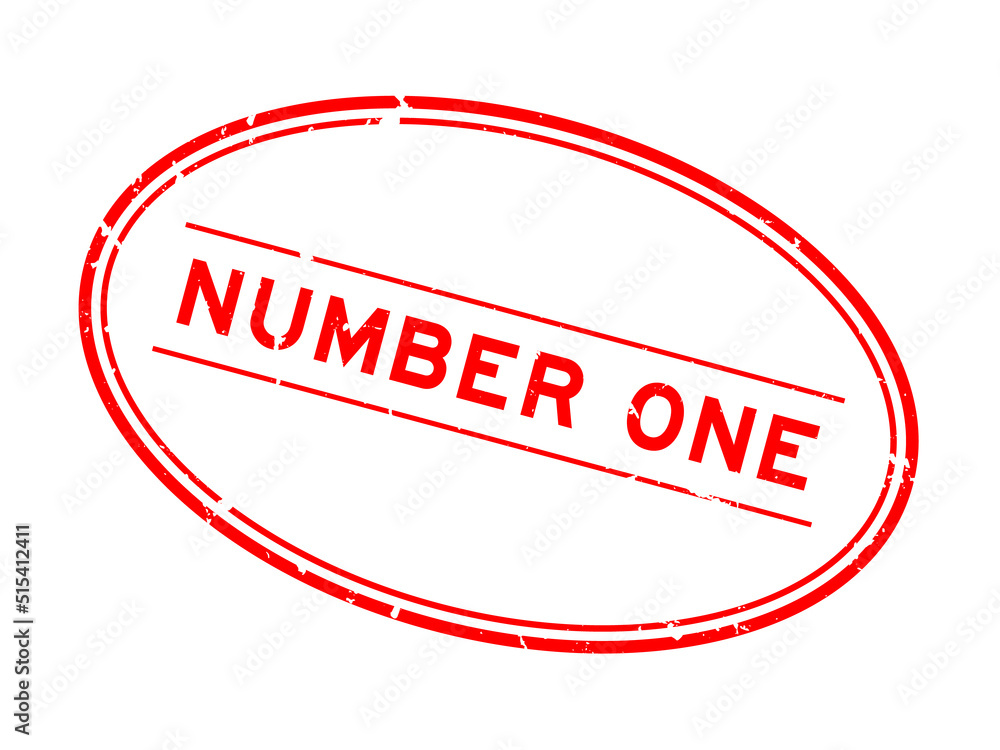Grunge red number one word rubber seal stamp on white background Grunge red number one word rubber seal stamp on white background