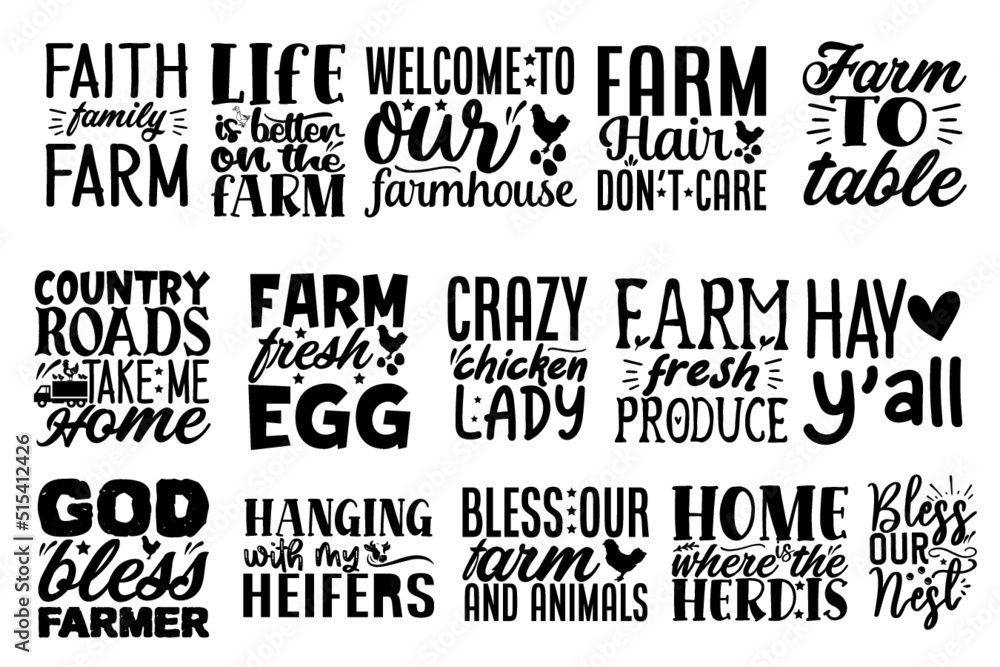 Obraz premium Farm svg Design Bundle