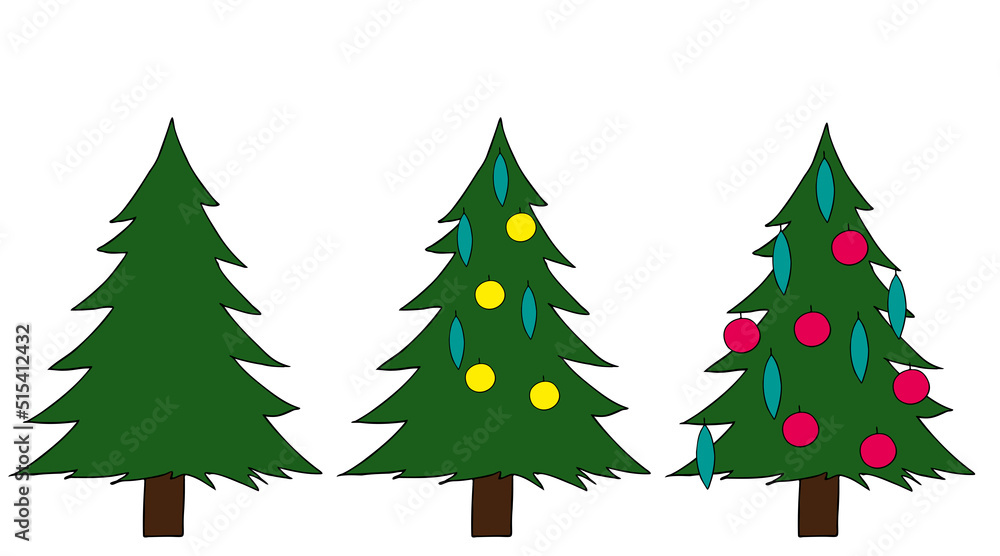 Obraz premium Christmas trees 