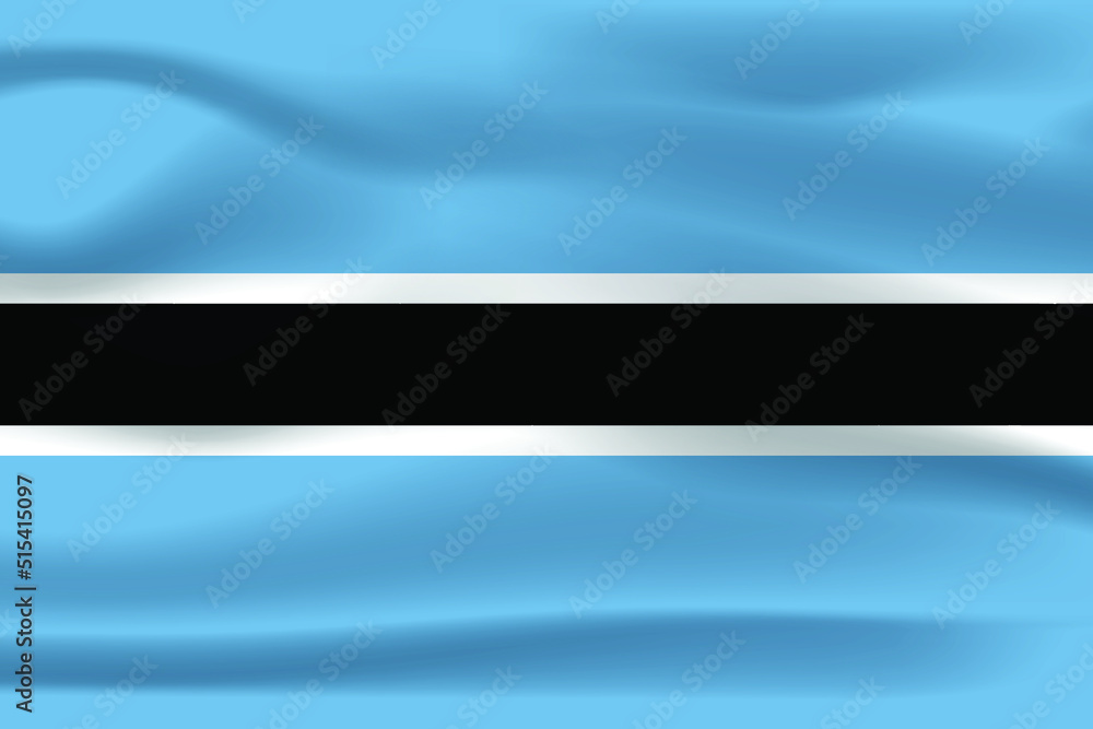 The Realistic National Flag of Botswana