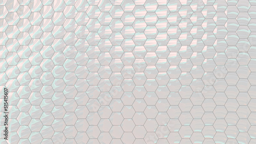 Geometric Colorful Hexagon Scale Abstract Glass Blur Background Wallpaper Design 