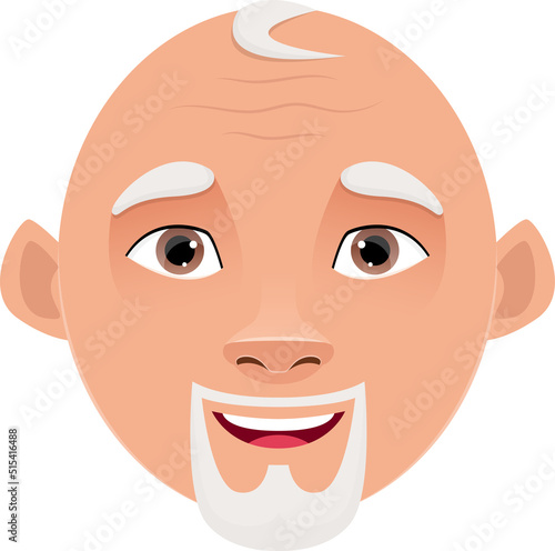 Old man clipart design illustration