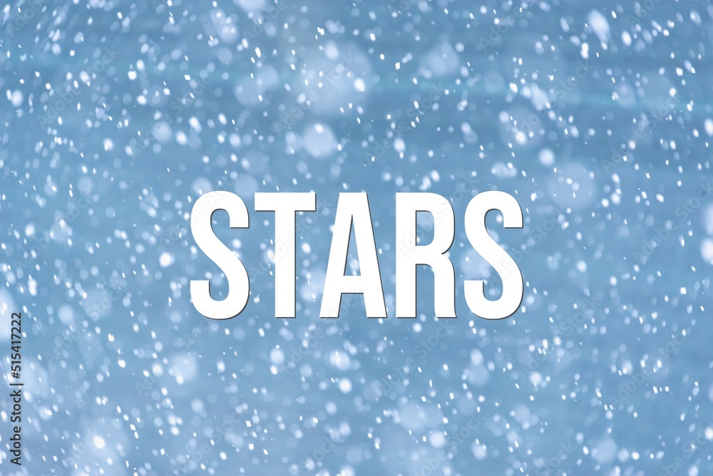 STARS - word on the background of the sky with clouds. STARS - word on the background of the sky with clouds.
