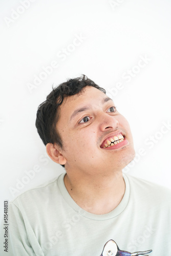 Portrait of smiling asian handicapped man © themorningglory