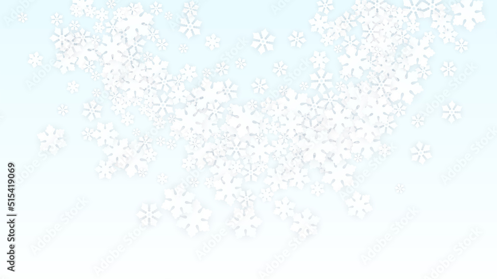 Christmas Vector Background with Falling Snowflakes. Isolated on Red Background. Realistic Snow Sparkle Pattern. Snowfall Overlay Print. Winter Sky. Papercut Snowflakes. Christmas Vector Background with Falling Snowflakes. Isolated on Red Background. Realistic Snow Sparkle Pattern. Snowfall Overlay Print. Winter Sky. Papercut Snowflakes.