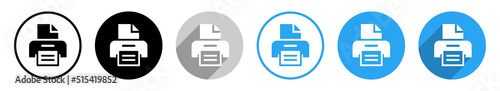 Drucker, Fax, Kopierer - Vektor Symbol in verschiedenen Variationen