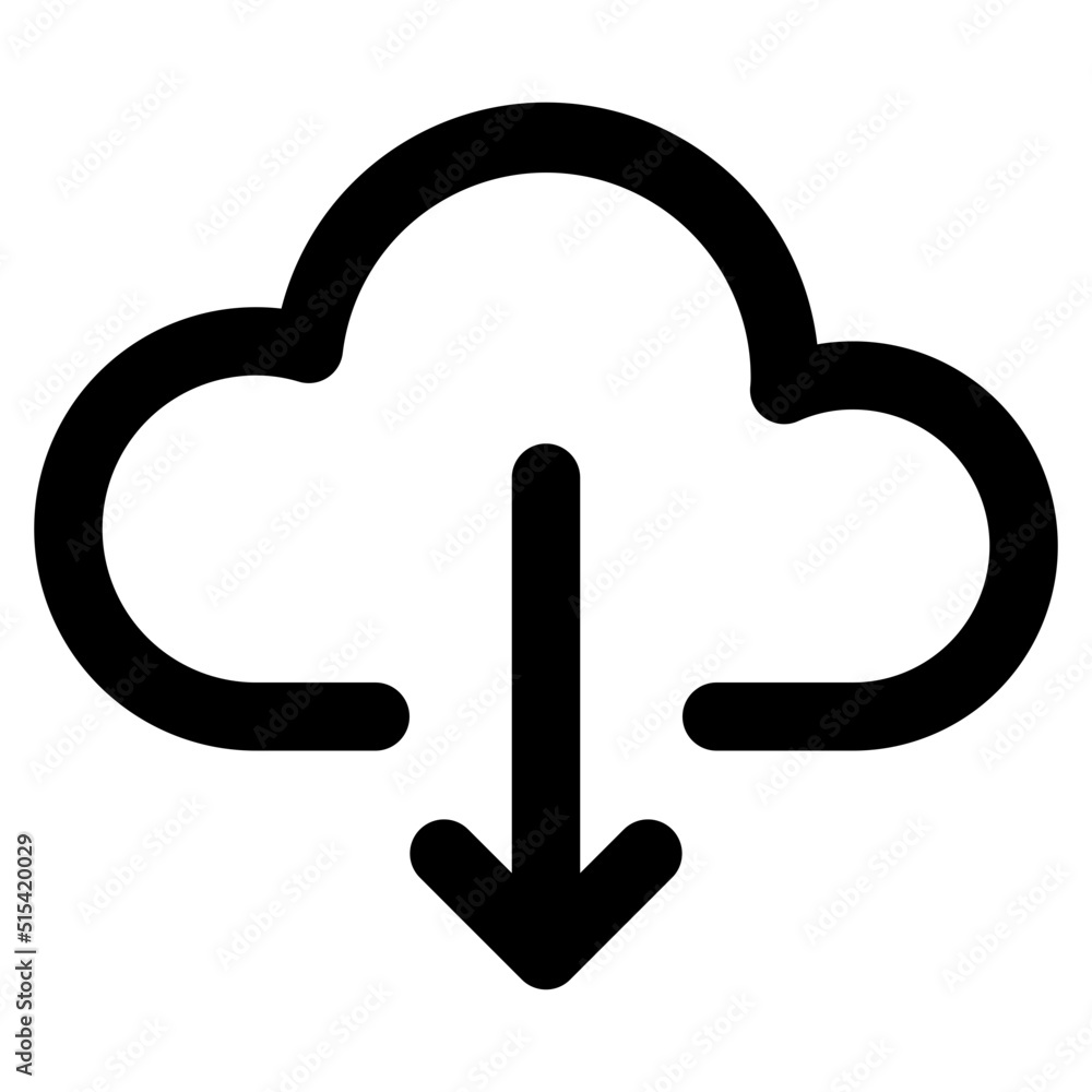 cloud download Icon Illustration cloud download Icon Illustration