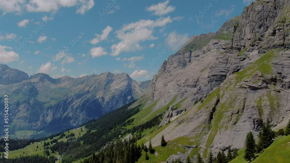 Flying near high mountain peaks in Switzerland Flying near high mountain peaks in Switzerland