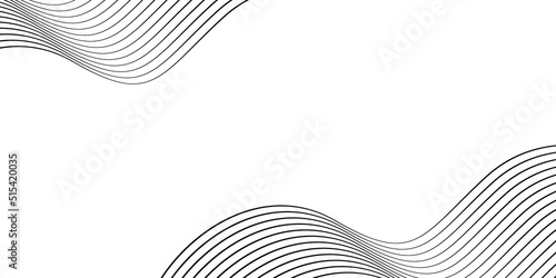 Abstract wave element for design. digital frequency track equalizer. stylish line art background. Vector illustration Waves with lines are created using the blend tool. Curved wavy lines and smooth li