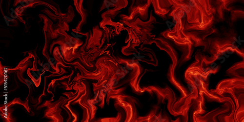Dark red marble oil ink liquid swirl texture for do ceramic counter dark red abstract light background, red Oil or Petrol liquid flow, liquid metal close-up, wide horizontal banner.