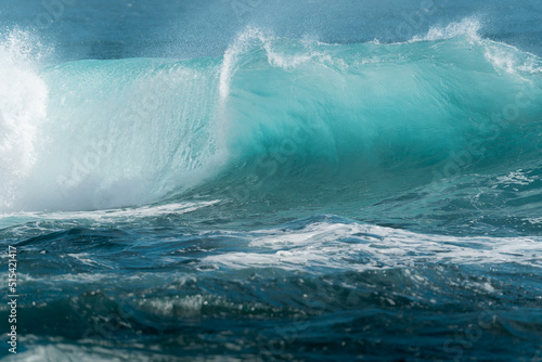 close up. strong wave 