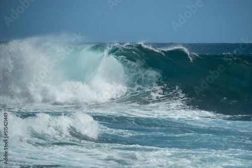 close up. strong wave 