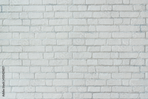 white brick wall background in room.
