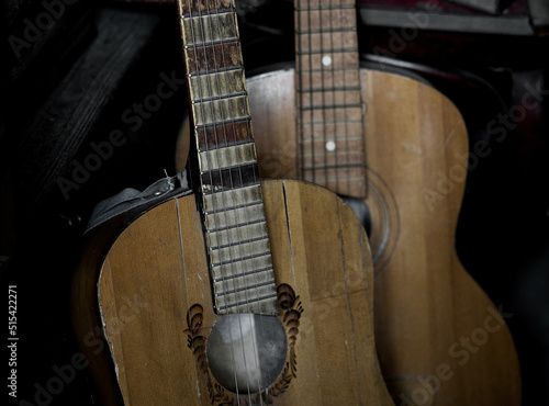 vintage classical acoustic guitar.