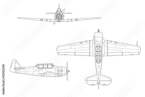 Avión de hélice T-6 Texan