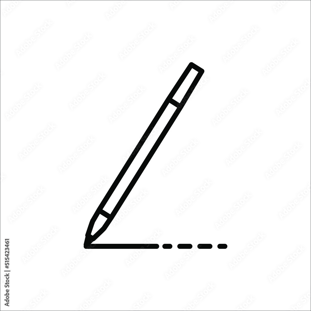 Pen icon or logo isolated sign symbol vector illustration