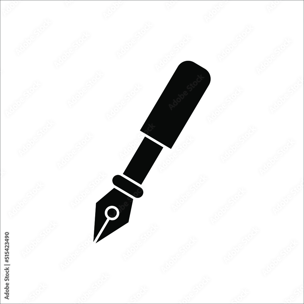 Pen icon or logo isolated sign symbol vector illustration
