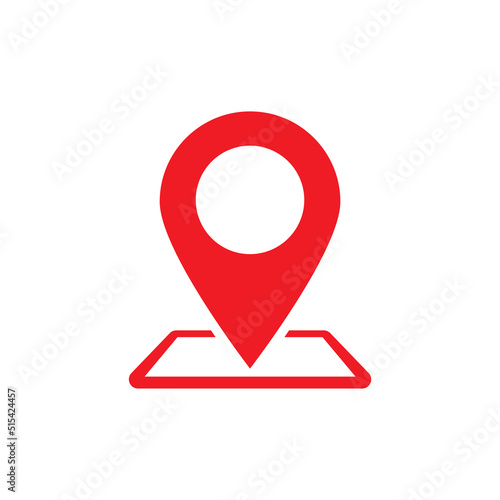 Free Download Red location point pin icon, Vector. - GFXLoad