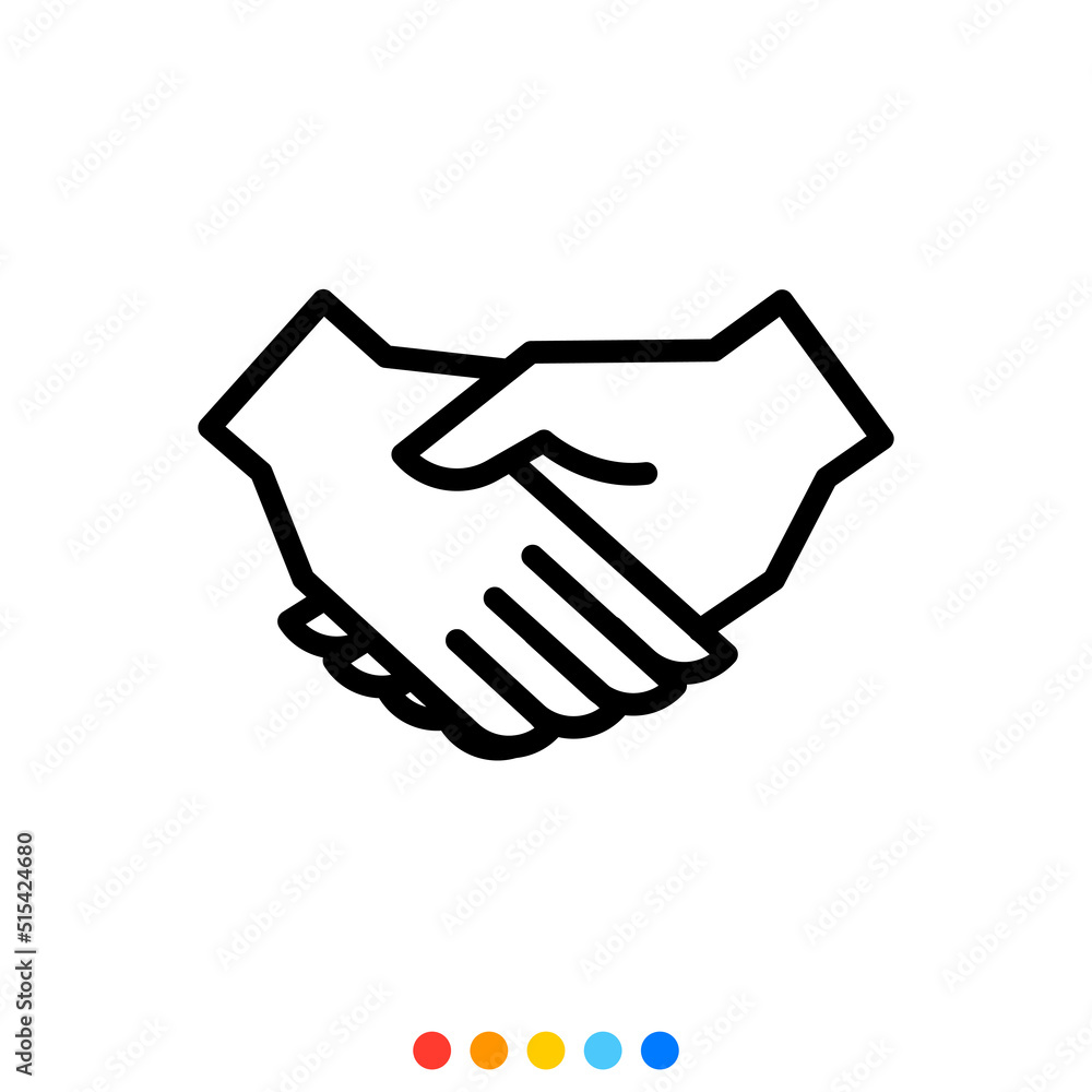 Handshakes, Vector, Icon, Illustration. Handshakes, Vector, Icon, Illustration.